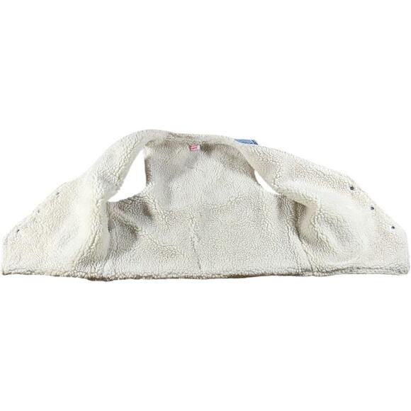 Levi’s 80’s Orange Tab Western Snap Sherpa Lined Denim Vest - Picture 3 of 8